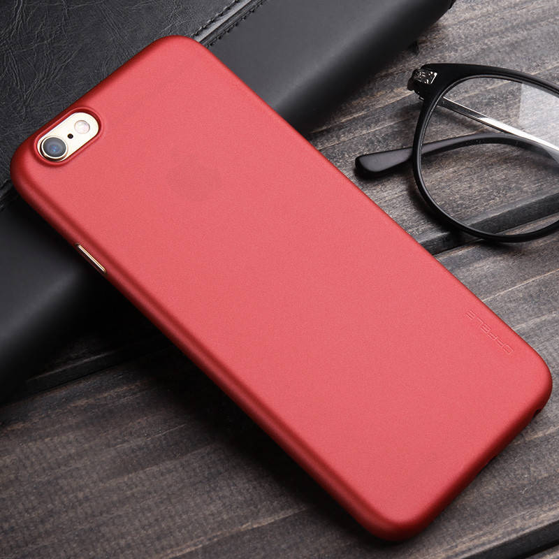 

Тонкий матовый чехол для iPhone 6 6s PLUS Красный ультратонкий пластик