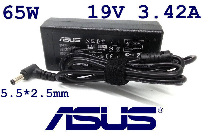 

Блок питания для ноутбука Asus 19V 3.42A 5.5*2.5mm 65W(High Quality)