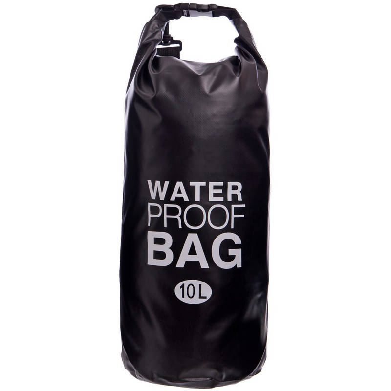 

Водонепроницаемый гермомешок 10 л с плечевым ремнем Waterproof Bag TY-6878-10 черный