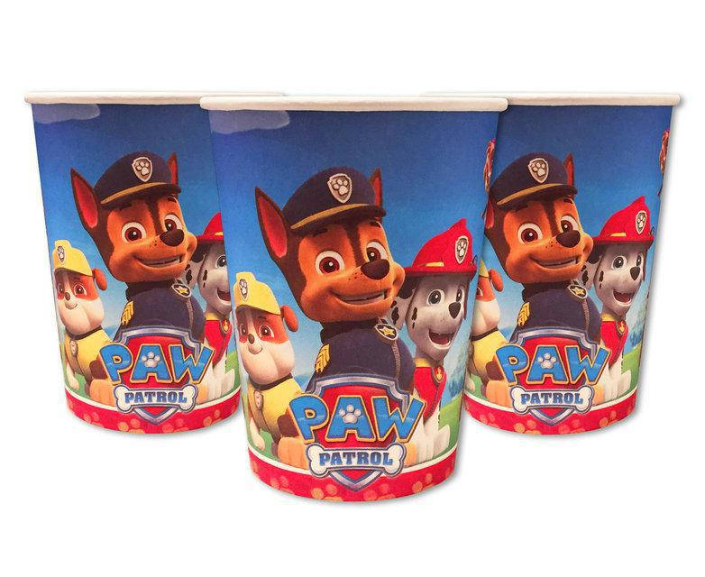 

Бумажные одноразовые стаканчики Щенячий патруль набор 10 шт
