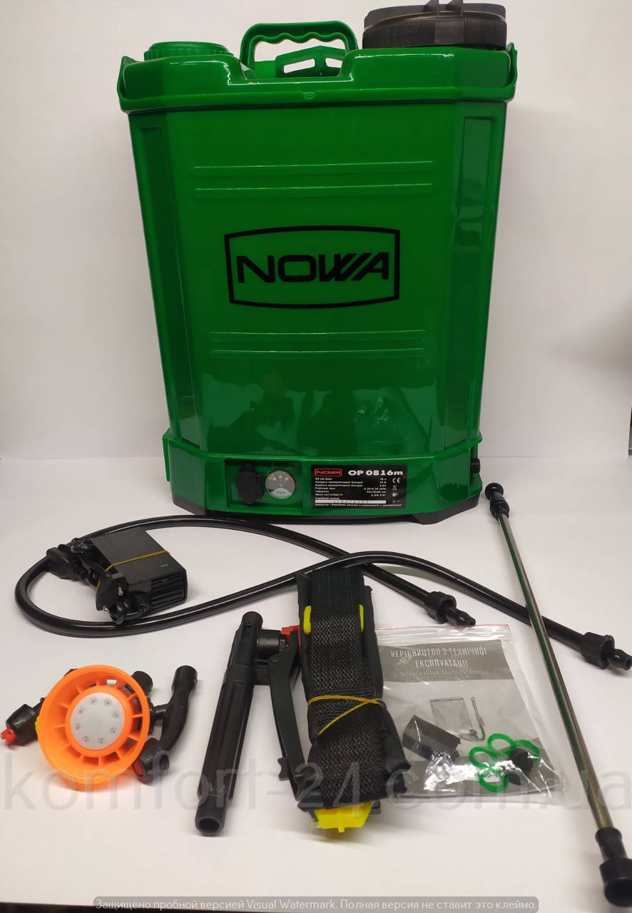

Опрыскиватель садовый аккумуляторный Nowa OP0816m, Зелёный