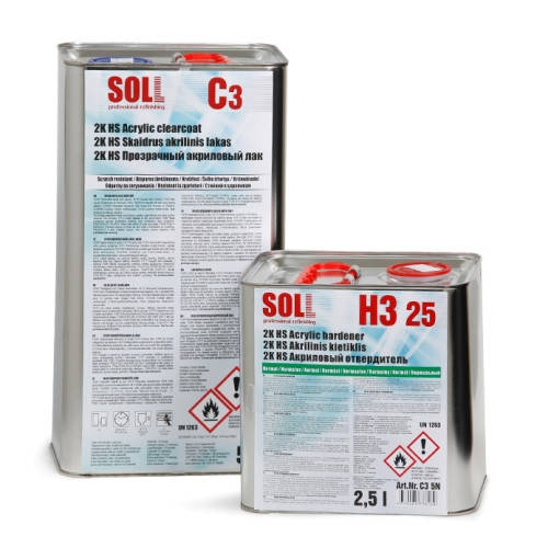 

Лак акриловый 2:1 5 л SOLL 2K HS C3 (отв. H3 25 - 2500 мл)