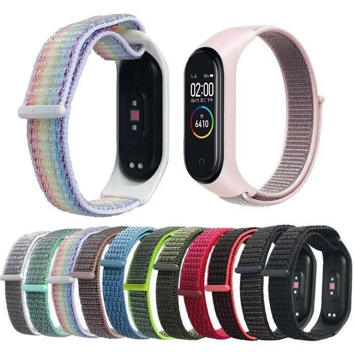 

Ремешок к фитнес трекеру Mi Band 3/4/5 нейлоновый