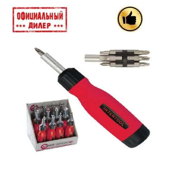 

Отвертка реверсионная с битодержателем INTERTOOL VT-1003