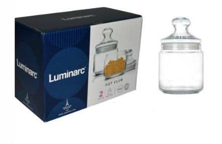 

Набор банок Luminarc Plain для сыпучих 500 мл 2 шт (P8150), Прозрачный