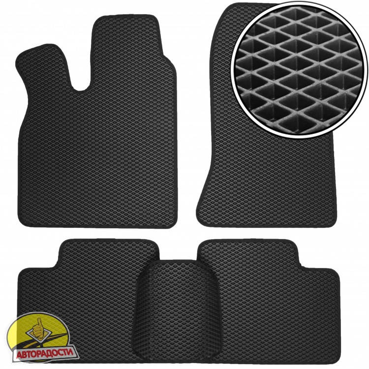 

Коврики в салон для Lada (Ваз) 2110-12 '95-14, EVA-полимерные, черные (Kinetic), Черный