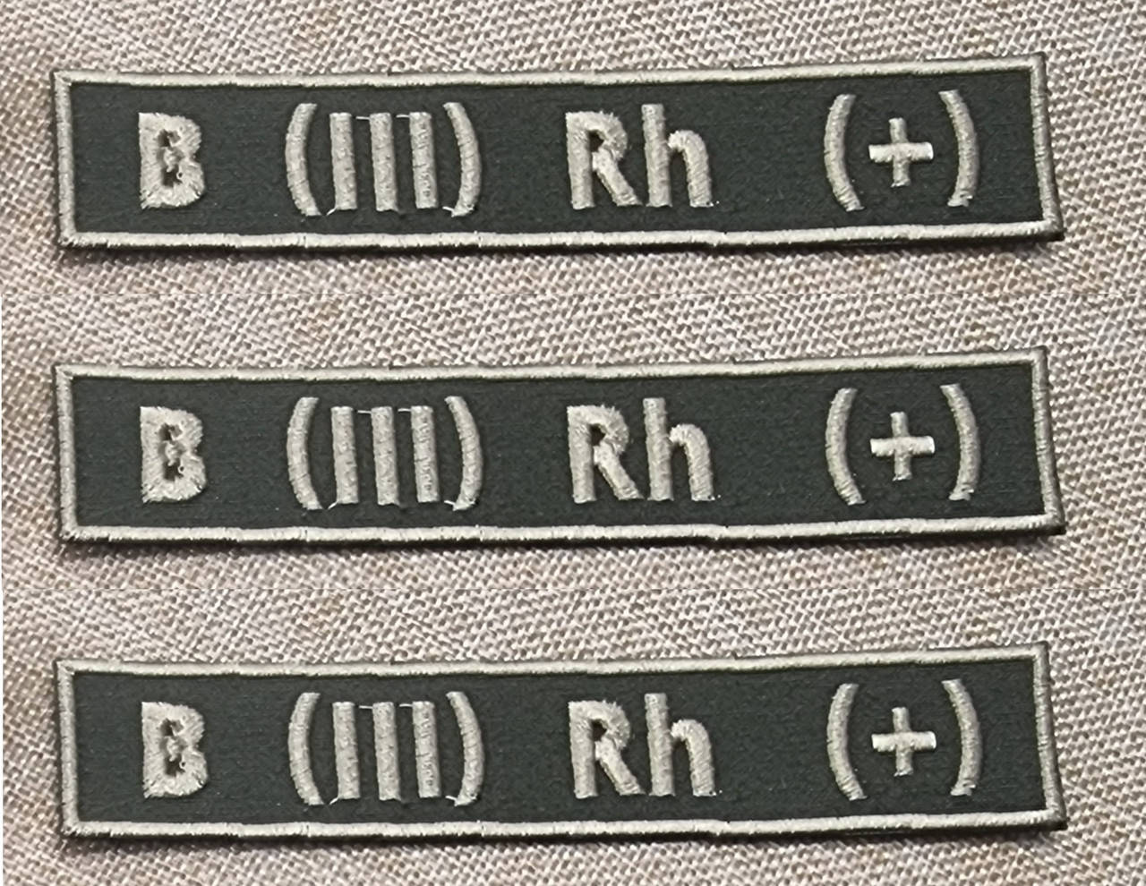 

Шеврон "Група крові" 25х130мм, Олива B (III) Rh (+)