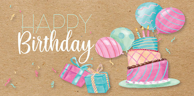 

Конверт для денег крафт "Happy Birthday"