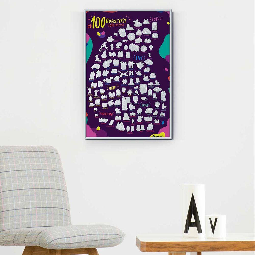 

Скретч постер "#100BucketList LOVE edition" англійською (тубус)