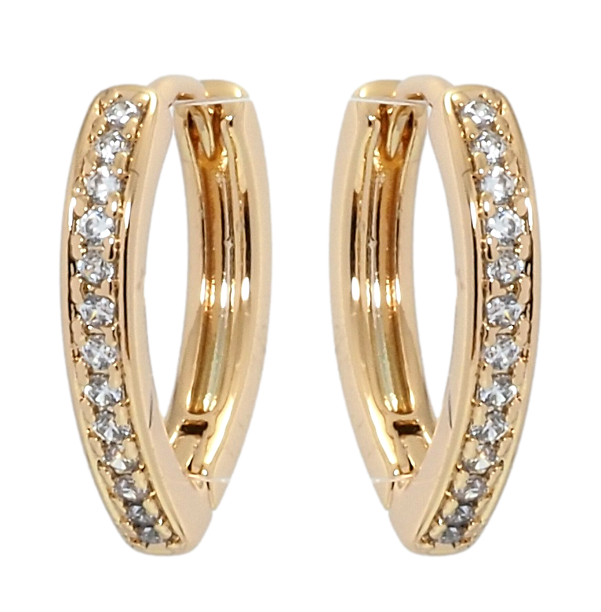 

Серьги Xuping Позолота 18K колечки "Дорожки циркония"