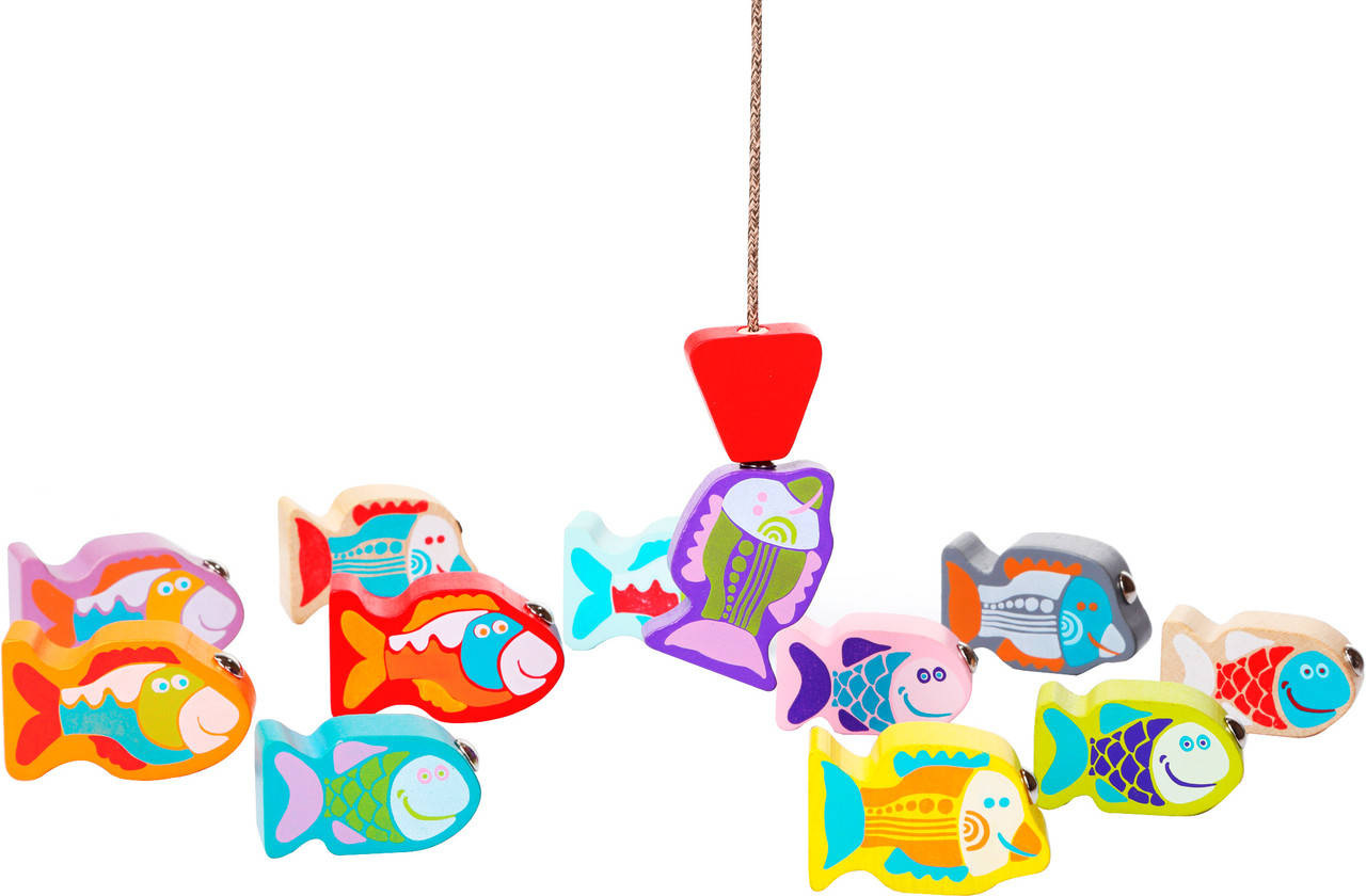 

Деревянная игрушка Cubika Рыбалка 14 деталей, Разные цвета