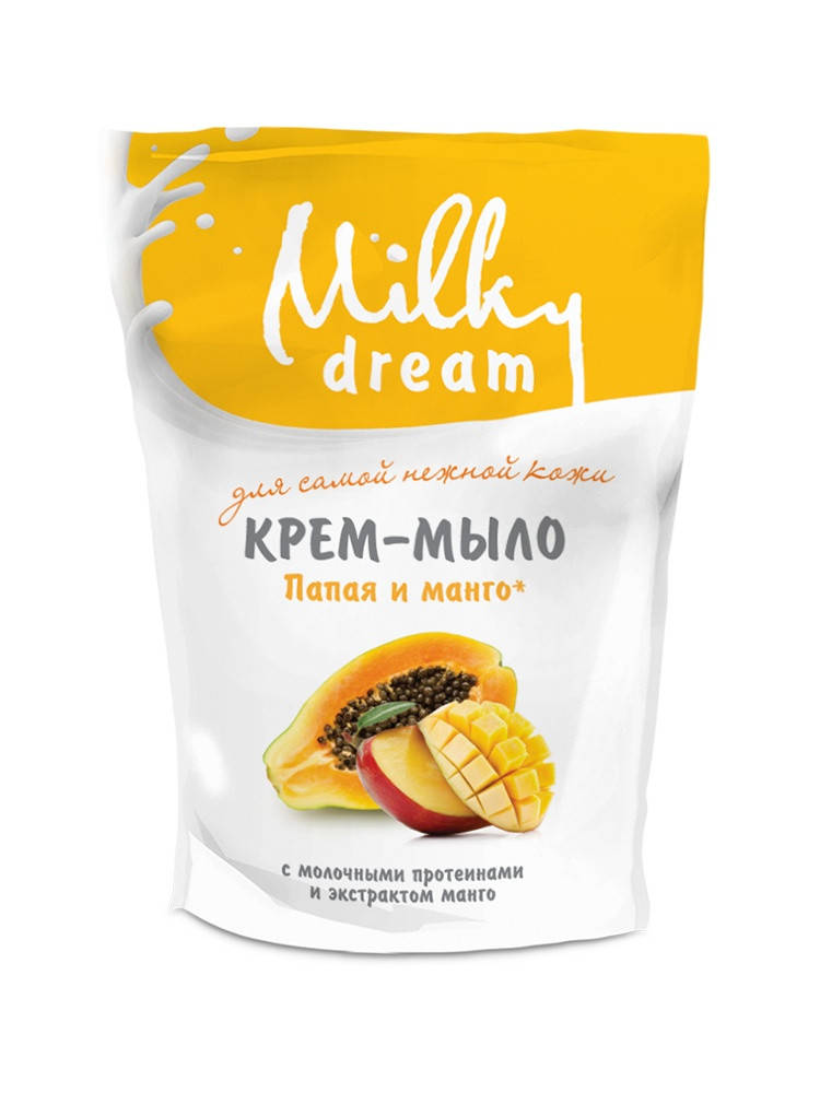 

Жидкое крем мыло дой-пак Milky Dream 500 мл Папайя и манго