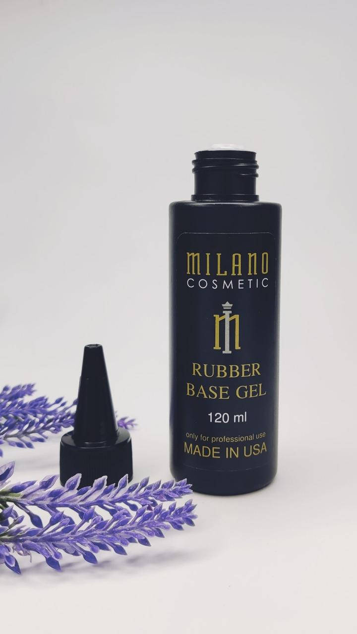 

Каучуковая база для маникюра / гель лака rubber base MILANO 120 мл запаска без кисти