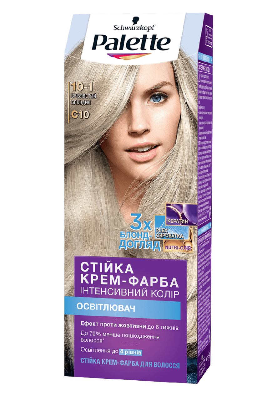 

Palette краска для волос C10 Серебристый блондин