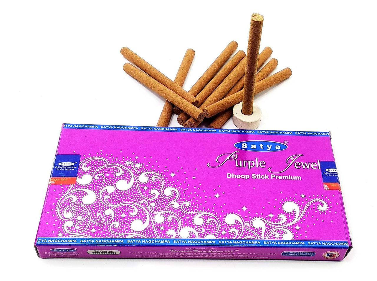 

Безосновное благовоние Purple Jewel dhoop sticks, Satya, Индия (20 шт)