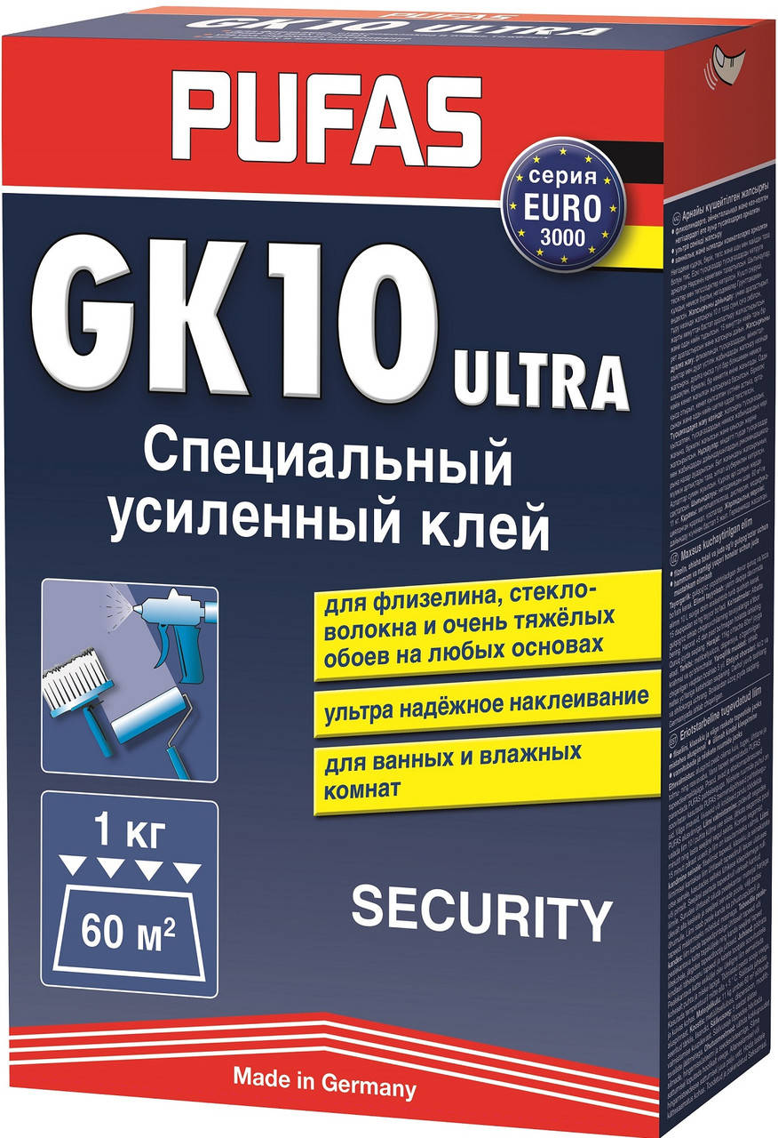 

Клей для стекловолокна и ремонтного флизелина Pufas Gk 10 1 кг