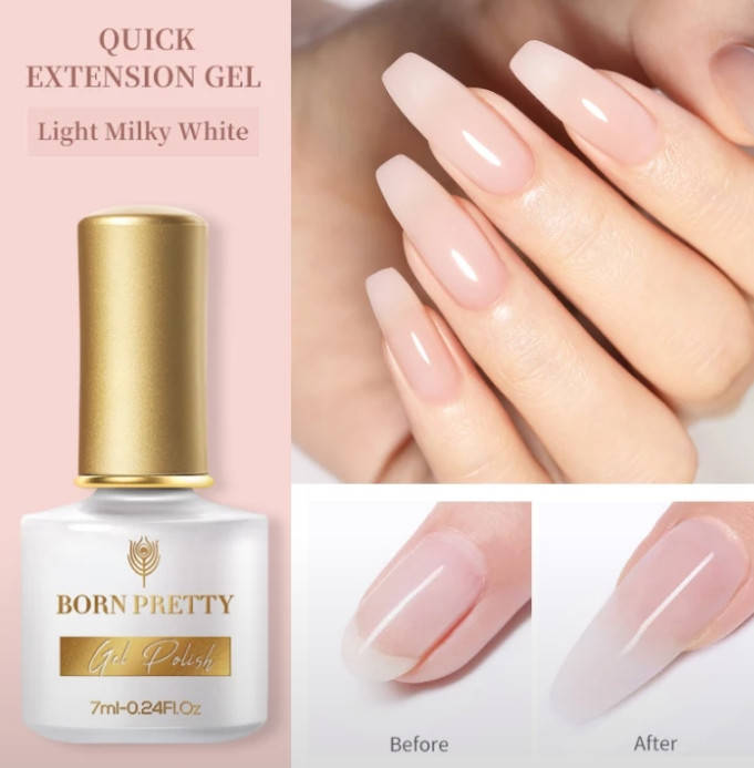 

Гель моделирующий с кисточкой, Born Pretty, 7 мл., светло- молочный