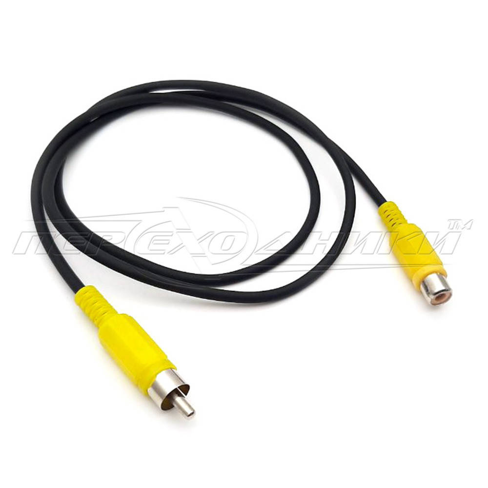 

Кабель 1RCA-1RCA удлинитель композитный,в экране (хорошее качество) 15, Черный