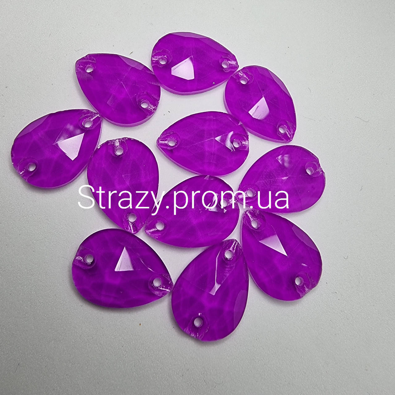

Стразы пришивные капля 11*18 Purple Neon эконом