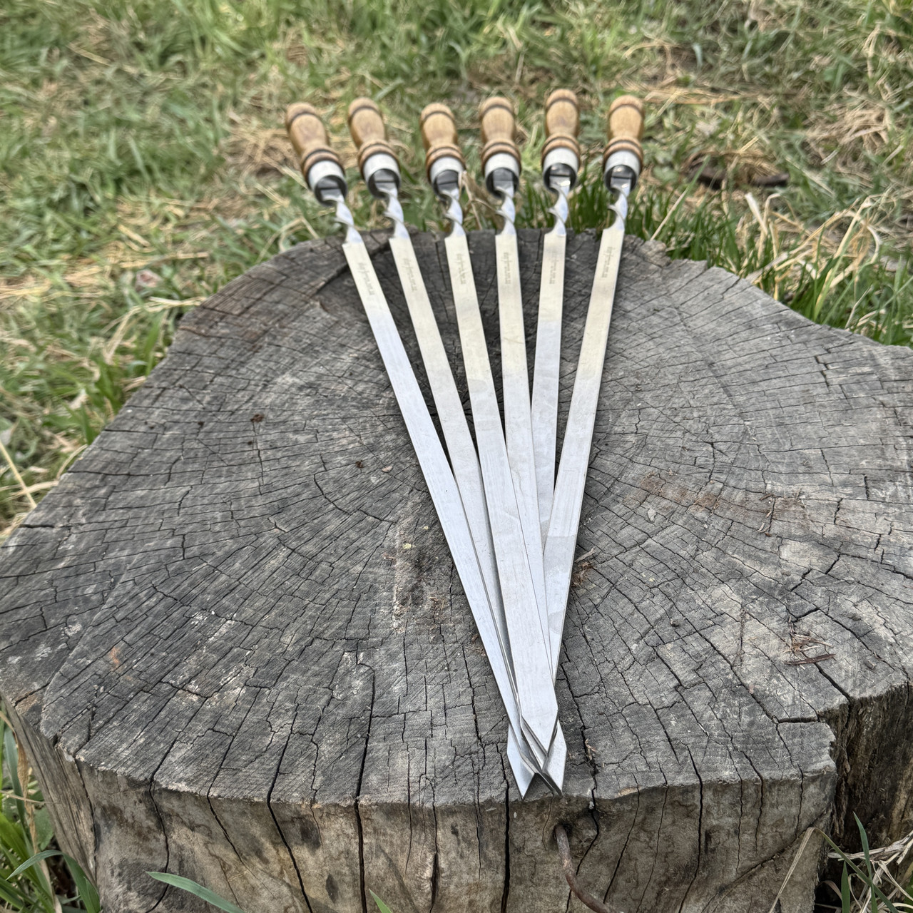 Шампура з дерев'яною ручкою 6шт