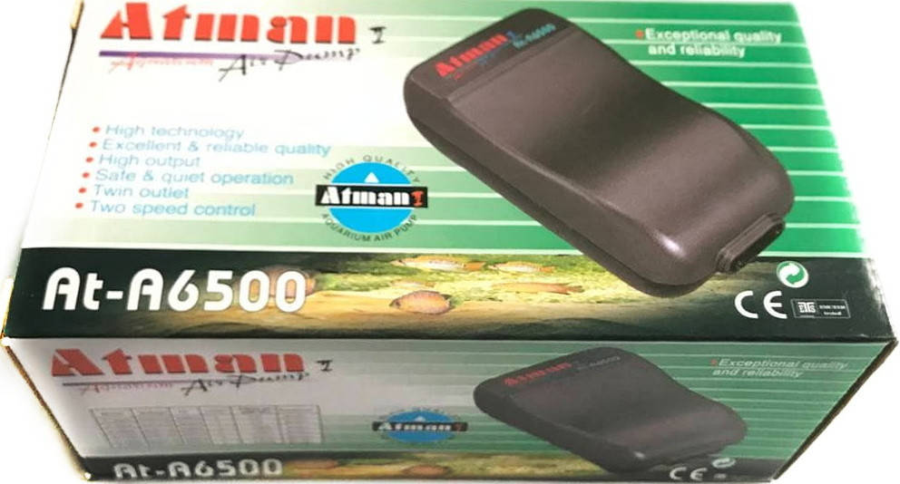

Двухканальный компрессор для аквариума Atman AT-6500