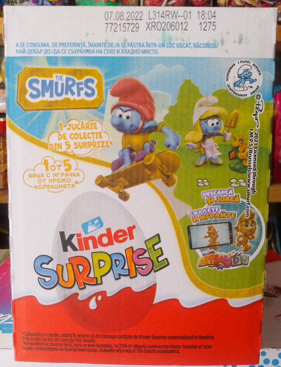 

Kinder киндер сюрприз шоколадное яйцо серия "The Smurfs" Смурфики 36 штук