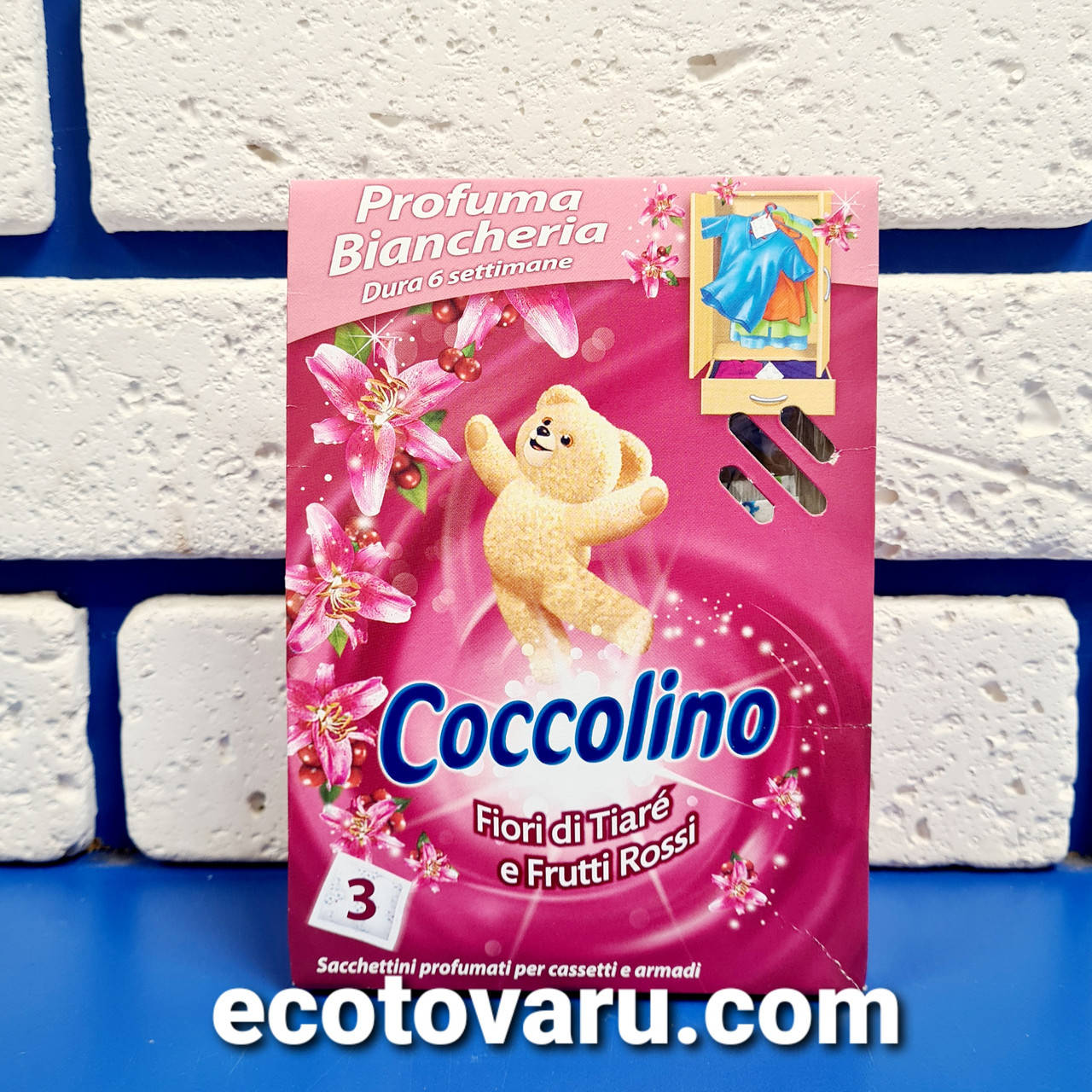 

Ароматизатор в гардероб COCCOLINO вишня 3ШТ