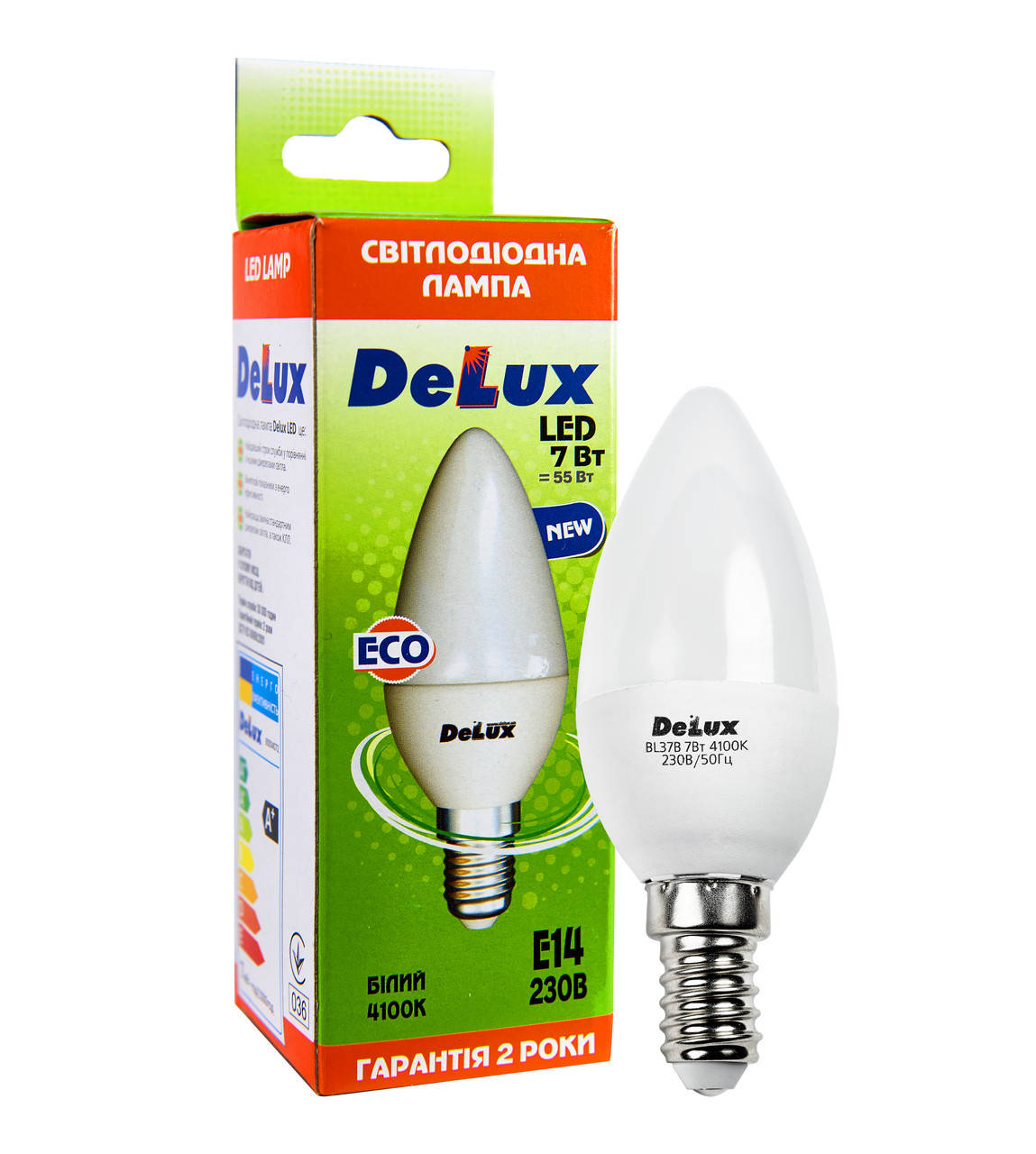 

Светодиодная лампа DELUX BL37B 7Вт 4100K 220В E14