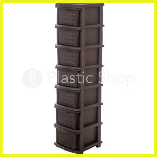 

Комод пластиковый R-plastic 7 яруса коричневый