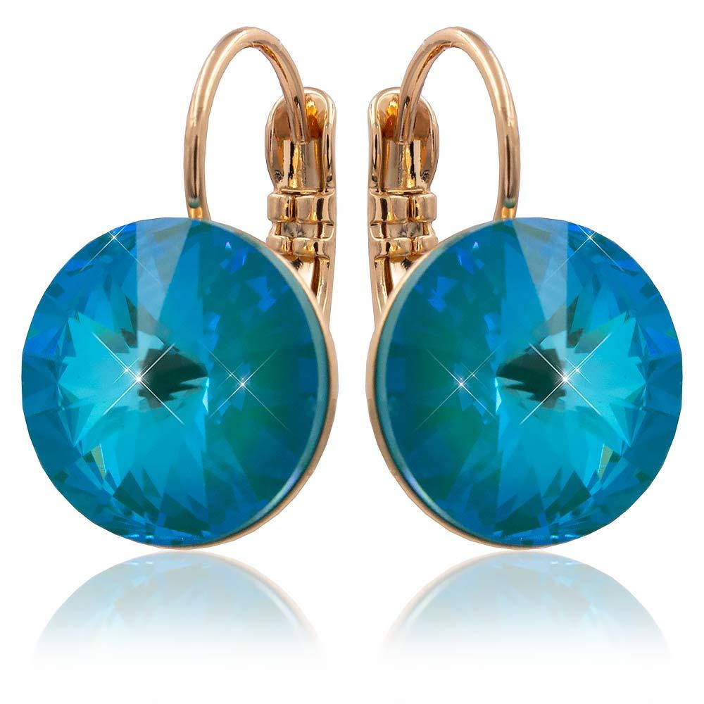 

Серьги Swarovski лимонная позолота (Медицинское золото)