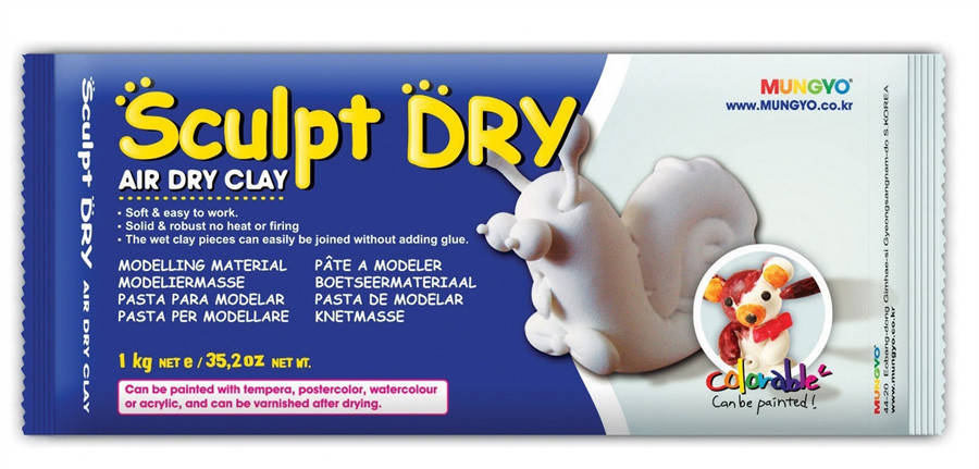 

Маса для моделювання, біла, самозастигаюча, 500г, ''Sculpt Dry'', MUNGYO