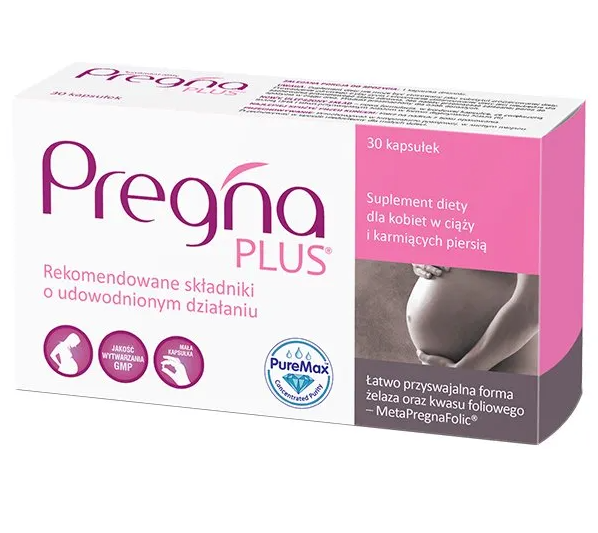 

Pregna Plus Прегна Плюс Витамины Для Беременных и Кормящих Женщин 30 капсул Польша Доставка из ЕС