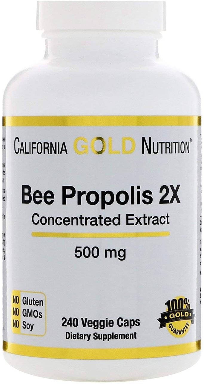 

Экстракт прополиса California Gold Bee Propolis 2X 240 капсул 500mg