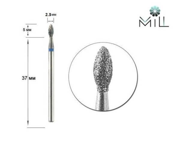 

Насадка алмазная Капля 2.3 мм синяя Mill, Синий