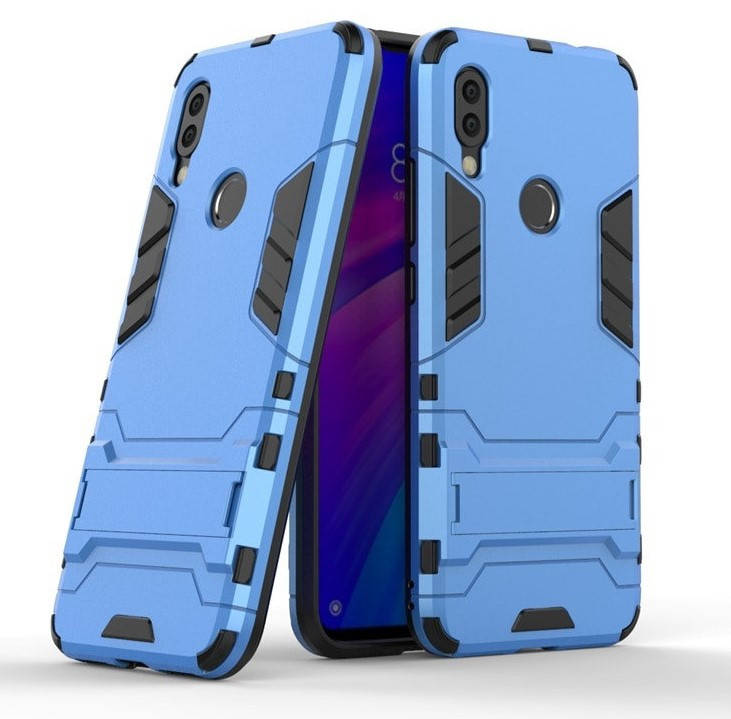 

Чехол Iron для Xiaomi Redmi 7 бампер противоударный Blue