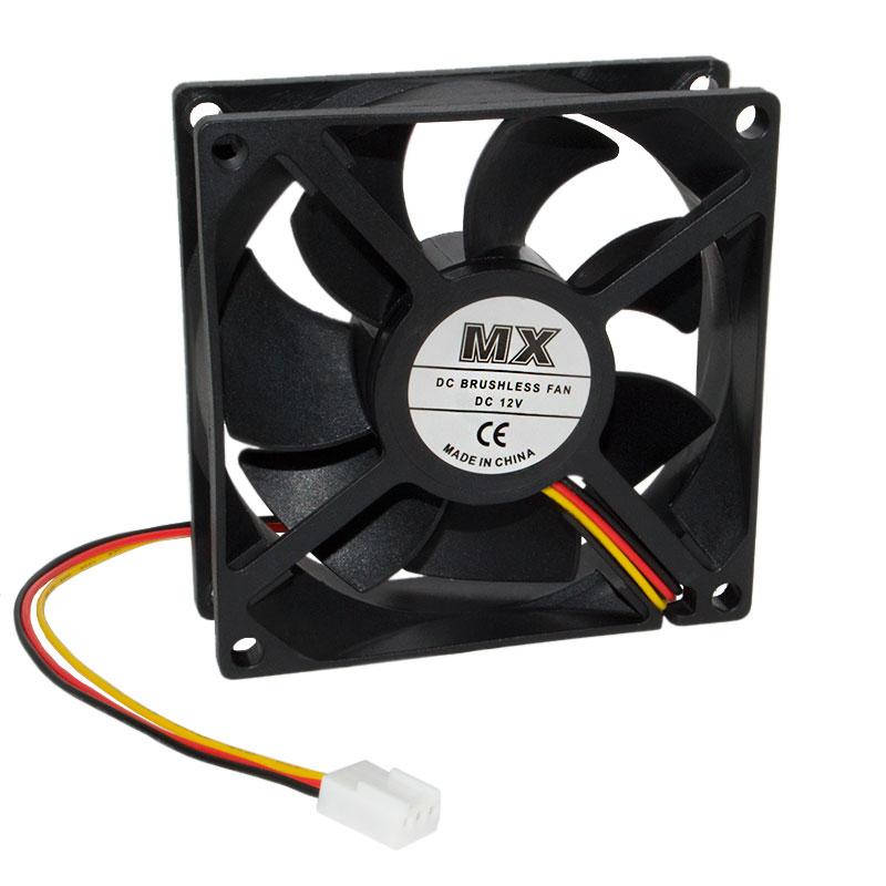 

Вентилятор MX-8025 12V 3 провода 80 x 80 x 25 mm, 0.2A, с функцией FG