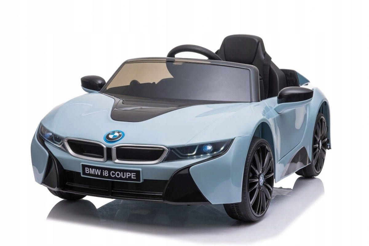 

Детский электромобиль BMW i8 (2 мотора по 25W, MP3, USB) Bambi JE1001EBLR-4 Голубой металлик