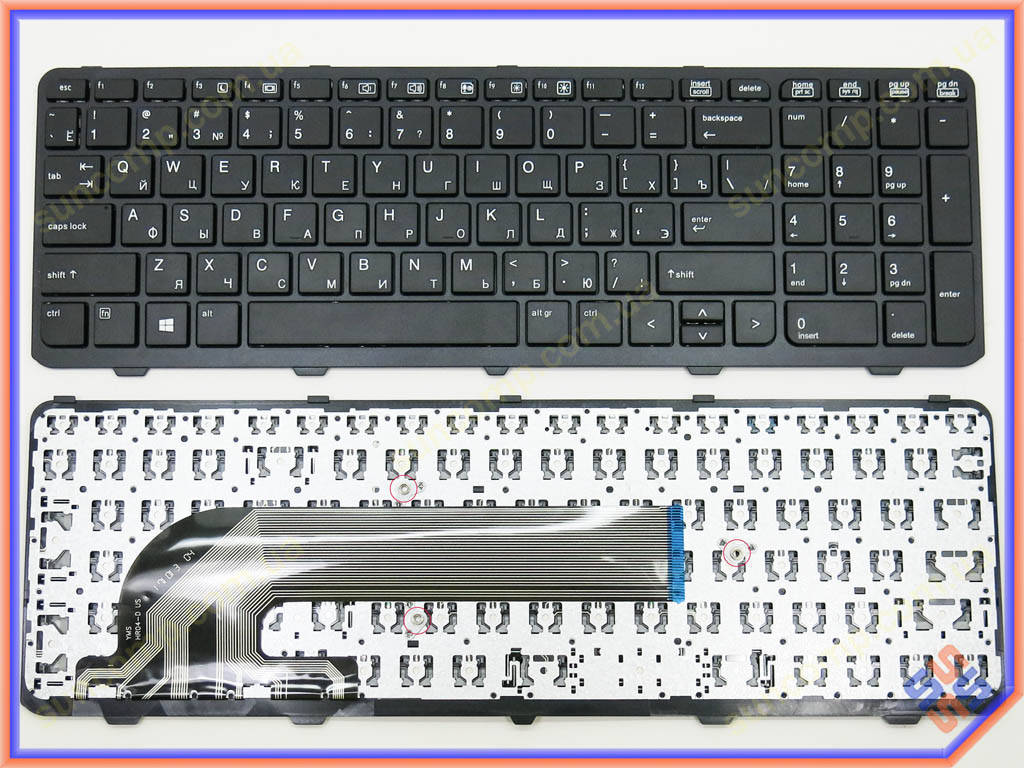 

Клавиатура для HP ProBook 450 G0, G1 G2, 455 G0 G1 G2, 470 G0 G1 G2 ( RU Black с рамкой)., Черный