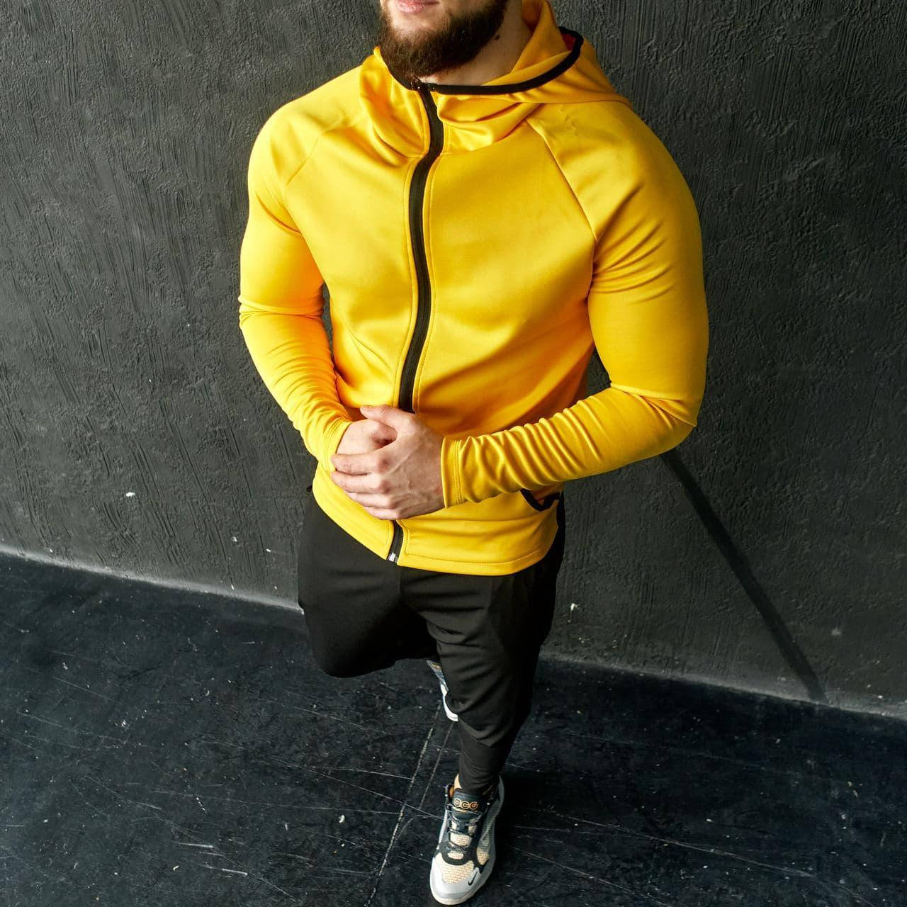 

Мужской спортивный костюм "Fit diving" желтый