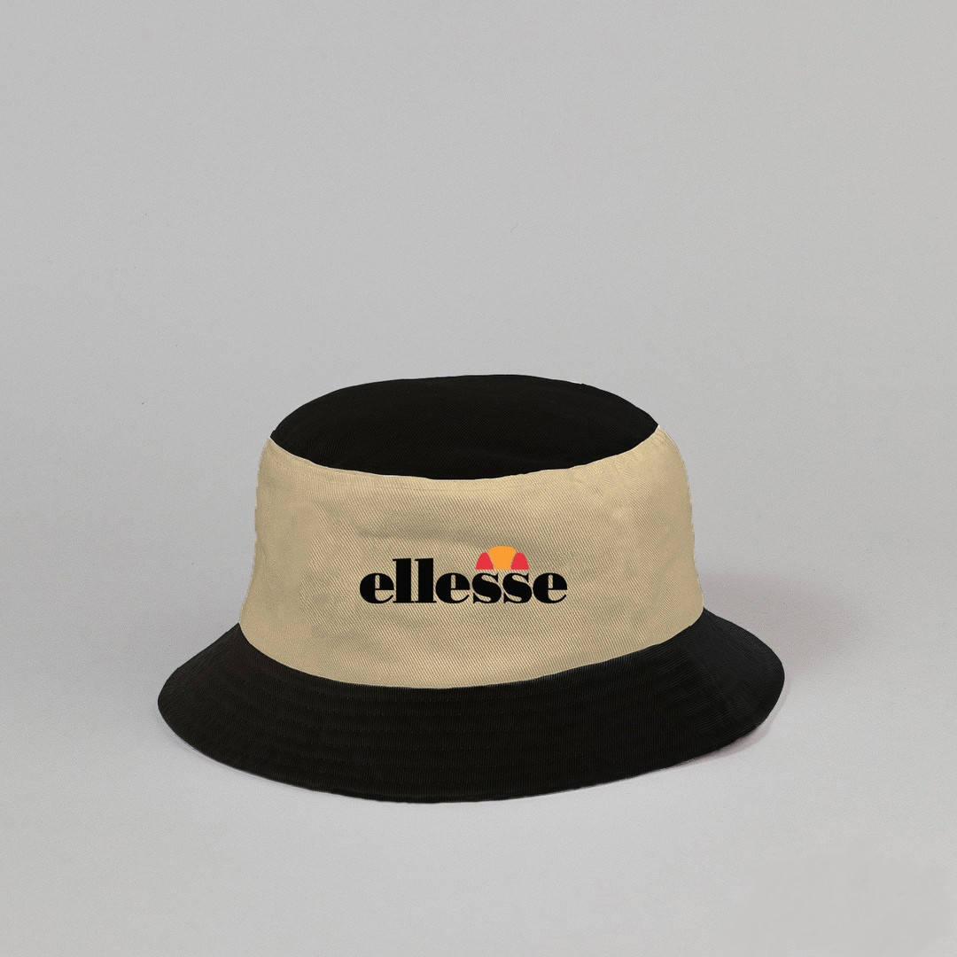 

Летняя панама Ellesse, панамка елис черно-бежевая