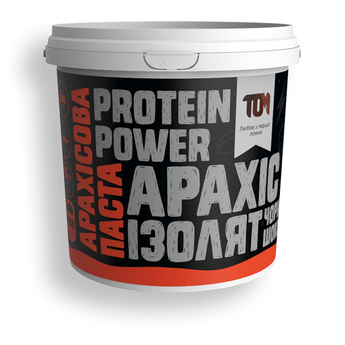 

Арахісова паста ТОМ з ізолятом та шоколадом 1 кг