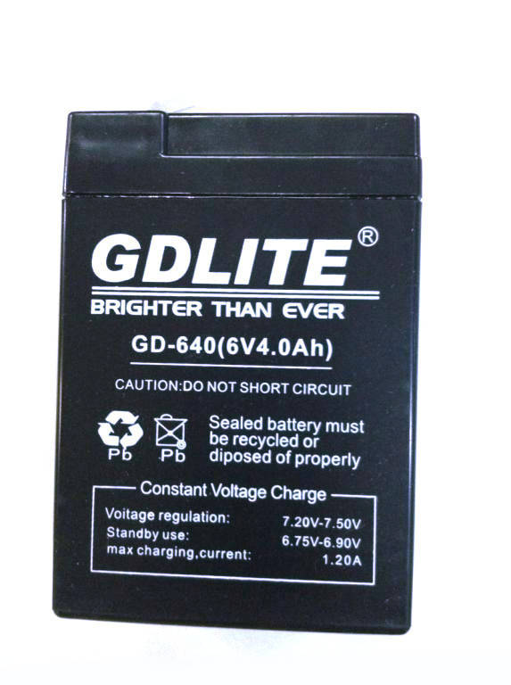 

Аккумулятор батарея GDLITE 6V 4.0Ah GD-640