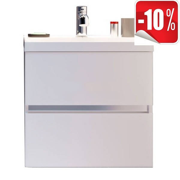 

Тумба подвесная 60 см Fancy Marble Rodos с раковиной из искусственного камня Dora