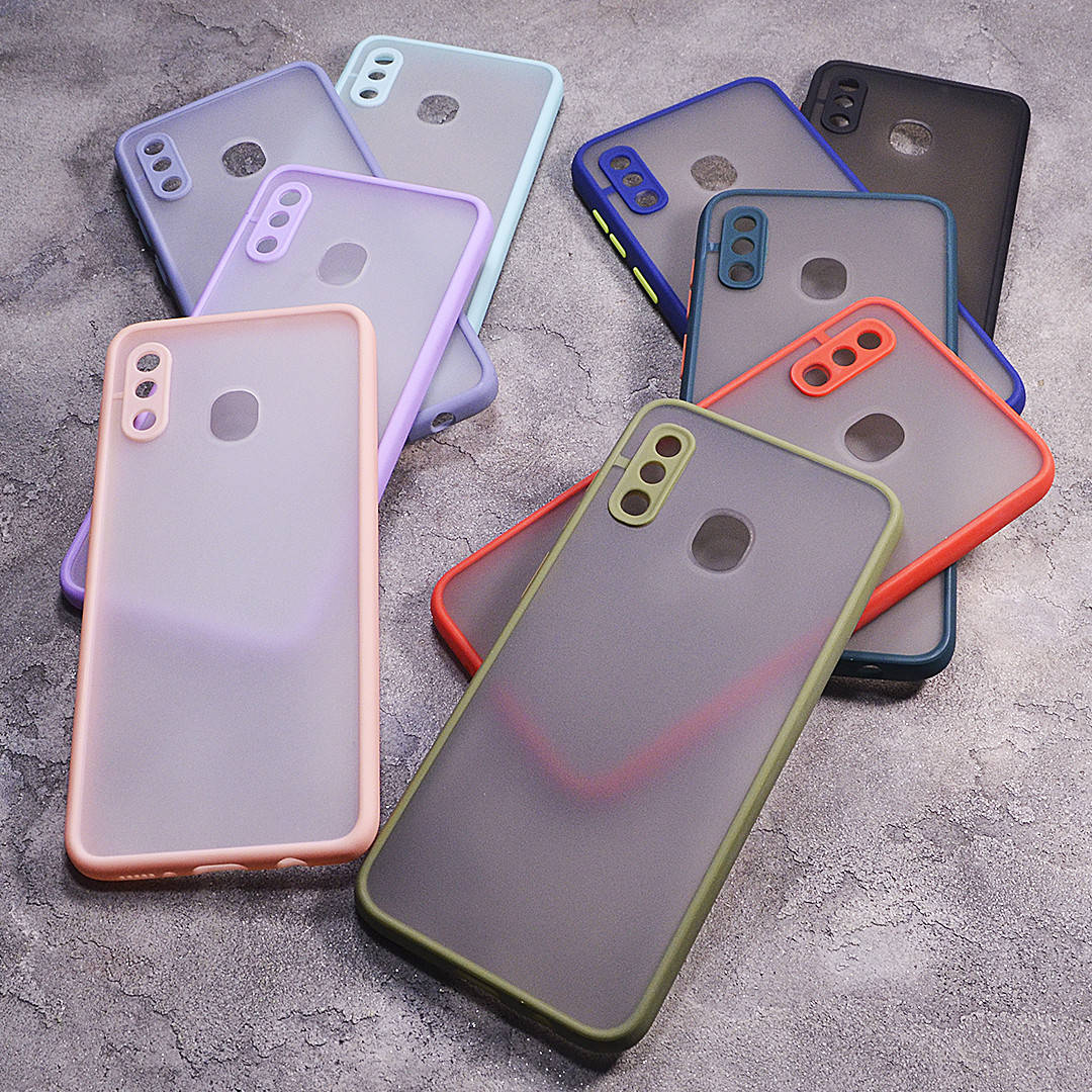 

Пластиковый чехол с цветными боками и защитой на камеру Samsung Galaxy A30 2019 A305F