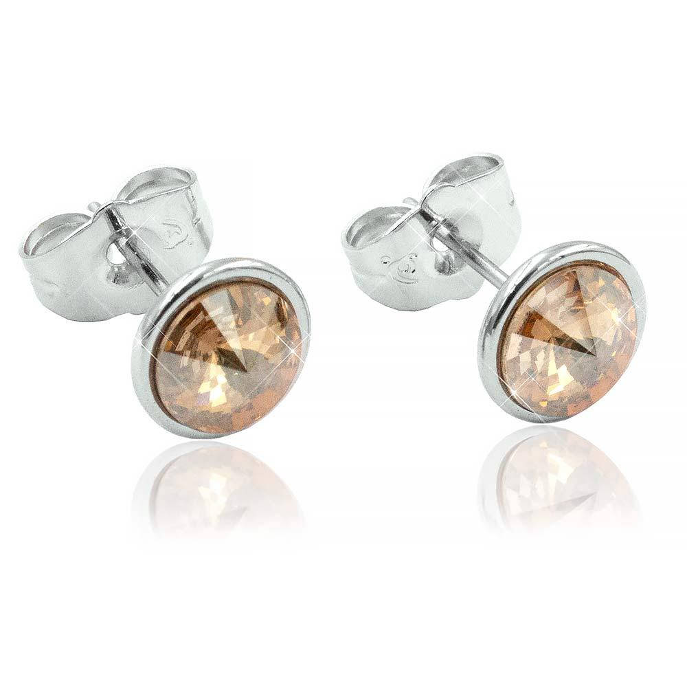 

Серьги-гвоздики Swarovski родий