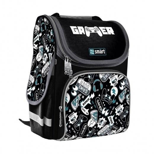 

Рюкзак школьный каркасный SMART PG-11 "Gamer world", черный