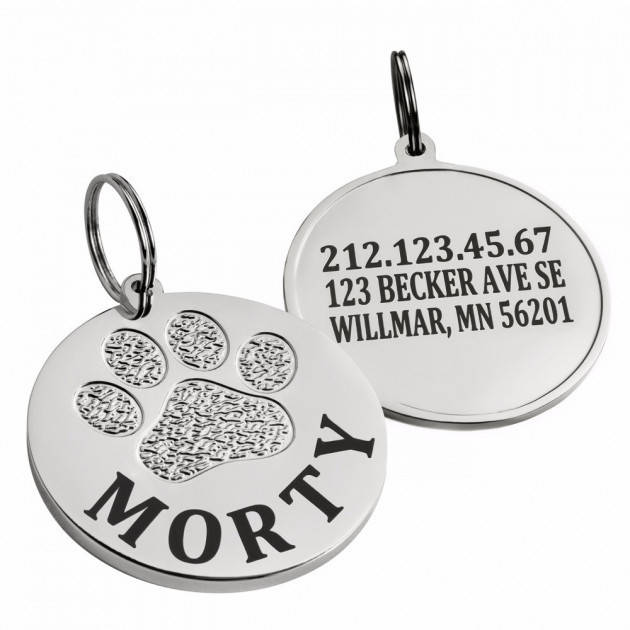 

Адресник для Собак BronzeDog с Гравировкой из Латуни с Никелевым Покрытием Лапка Cеребристый 25 мм (95051)