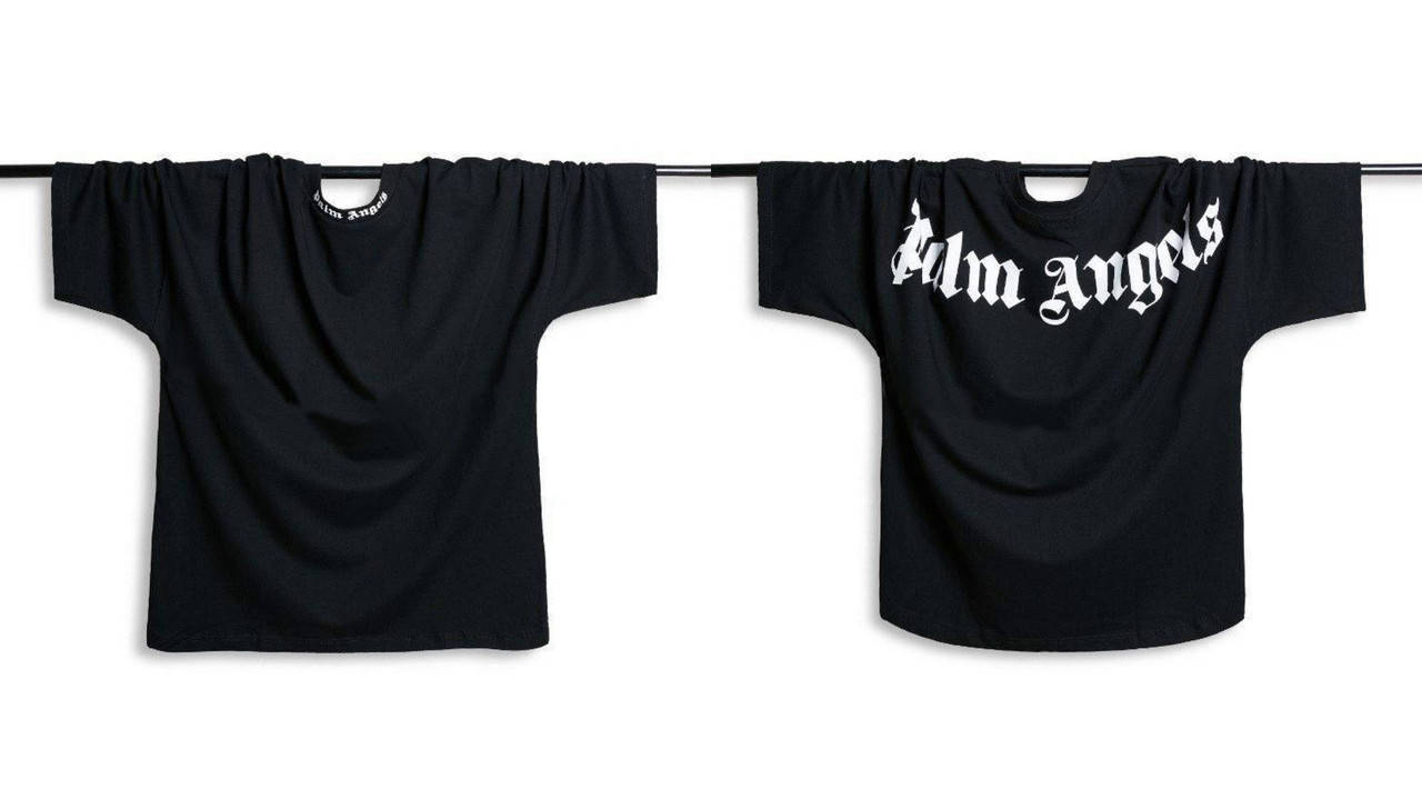 

Черная футболка Palm Angels Two-sides Logo, унисекс (мужская, женская, детская)
