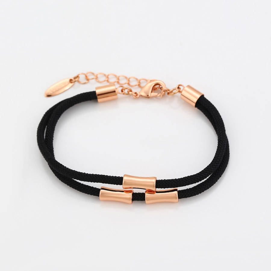 

Браслет Xuping черная нить позолота 18к длина 17-21 см .