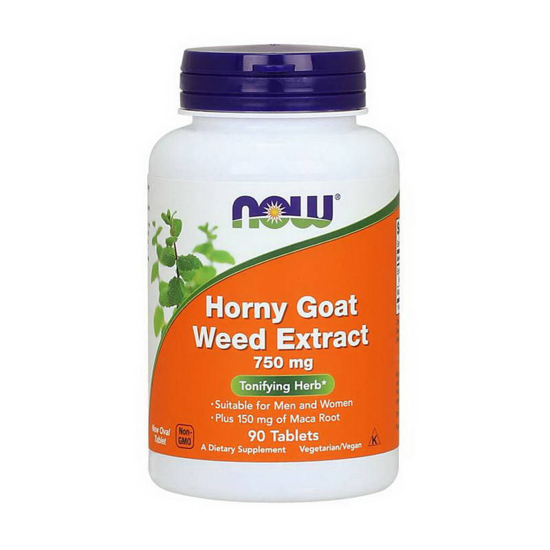 

Горянка (эпимедиум) экстракт + Мака Нау Фудс / Now Foods Horny Goat Weed Extract + Maca 750 mg (90 tab)